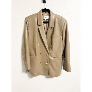 Pistola Roman Oversized Double Breasted Blazer Lined In Taupe Women's Large